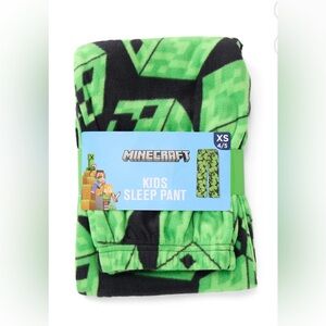 Minecraft Kids Sleep Pants Creeper Print XS 4/5 (NEW)